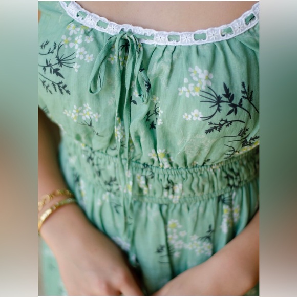 Avaire Boutique, In Loom, Mint Floral Midi Dress - Picture 4 of 11